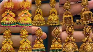 👌ಬರೀ 6gmನಲ್ಲಿ ಬಂಗಾರದ ಜುಮುಕಿ ಡಿಸೈನ್ gold earrings and jumakasgoldjewellery nidhicollections2012 [upl. by Jeremias129]