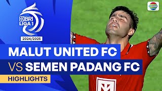 Malut United FC VS Semen Padang FC  Highlights BRI Liga 1 202425 [upl. by Enitsugua682]