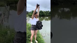 Amazing Fishing Cage 🐠🦐🥅Hexagonal Threehole Fish Trap fishing fishbait fishingtrap howto ideas [upl. by Anaicul]