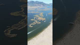 İztuzu Plajı ve Dalyan Boğazı muğla iztuzu dalyan beach keşfet travel doğa drone gezi reel [upl. by Diantha969]