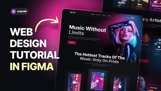 UXUI Design Tutorial in Figma  Design Modern Website from Scratch [upl. by Bibi685]