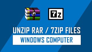 How to Unzip RAR and 7Z Compressed Files [upl. by Lyndes]