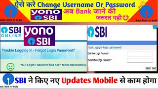 SBI Username Or Password Kaise Change Kare  yono SBI username aur password forget process 2022 [upl. by Bradford]