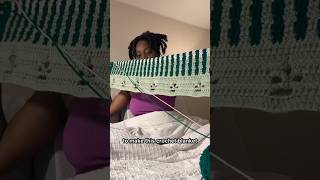 Day 1 I’m crocheting a BLANKET ✨🧶 crochetpatterns crochetblanket [upl. by Jaqitsch]