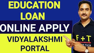 Education Loan Online Application At Vidyalakshmi Website [upl. by Ahsaele874]