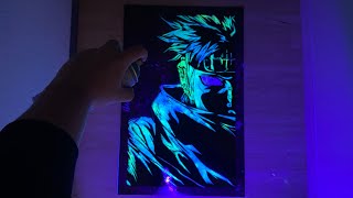 Yahiko Pain GLOW IN THE DARK Spray Paint art by Skech [upl. by Vacla395]