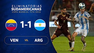 VENEZUELA vs ARGENTINA 11  RESUMEN  ELIMINATORIAS SUDAMERICANAS  FECHA 9 [upl. by Dnanidref]