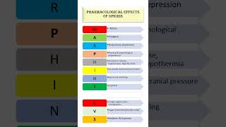 PHARMACOLOGICAL EFFECTS of opioids  Mnemonic [upl. by Nimra]