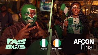 AFCON Final  Nigeria vs Ivory Coast  Fans N Bants Highlights [upl. by Nemsaj]