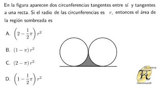 Área de una región sombreada 2  Examen de Admisión Universidad Nacional de Colombia [upl. by Bergren]