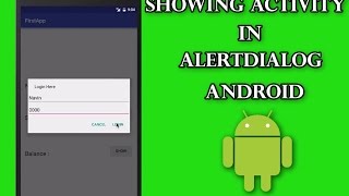 Custom AlertDialogshowing Activity in AlertDialog  Android Tutorial for Beginners [upl. by Eus]