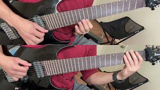 Rings of Saturn  Senseless Massacre Dual Guitar Cover Camera Audio Only [upl. by Frech]