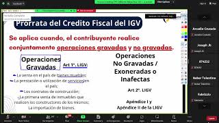 PRORRATA DEL CRÉDITO FISCAL DE IGVAGOSTO 2028 [upl. by Elleahcim]