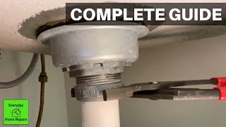 How To Replace a Kitchen Sink Strainer  Hard To Remove Old Parts [upl. by Ailedamla652]