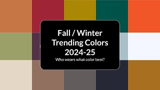 Pantone 2025  Fall  Winter Colors [upl. by Suidaht701]