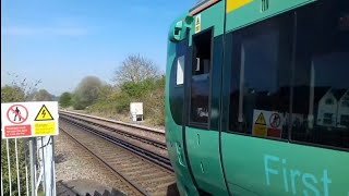 Ex Southern class 377Southeastern 377 arriving and departing Wye station [upl. by Kciredes]