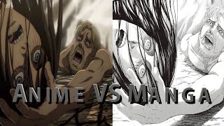 Anime VS Manga Gabi Shoots Eren  Attack on Titan Season 4 [upl. by Yerffoeg141]