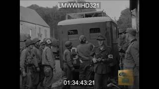 GERMAN SOLDIERS SURRENDERING TO US FORCES NEAR AVRANCHES FRANCE  LMWWIIHD321 [upl. by Sims]