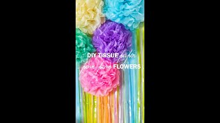 Tissue Paper Pom Pom Flowers  Cheap and Easy but Fab Party Decoration Shorts [upl. by Eram]