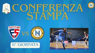 SESTA GIORNATA FORTITUDO POMEZIANAPOLI FUTSAL la conferenza stampa di PELEZINHO napolifutsal [upl. by Kerman]