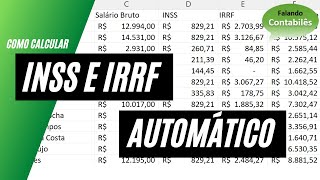 Cálculo de INSS e IRRF na folha de pagamento [upl. by Notaek]