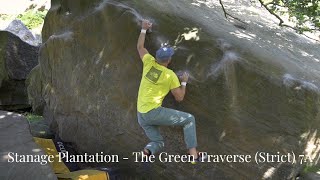 Stanage Plantation  The Green Traverse Strict 7A [upl. by Godfrey]