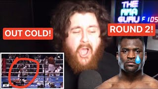 THE MMA GURU REACTS TO ANTHONY JOSHUA KNOCK OUT FRANCIS NGANNOU OUT COLD IN ROUND 2 [upl. by Girvin613]