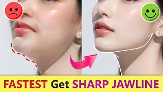 Fastest Way Get Sharp Jawline Permanent Rid Your DOUBLE CHIN  Face Rejuvenation Program [upl. by Manoop]