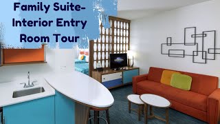 Universals Cabana Bay Family Suite Interior Entry Room Tour Rm 4767 [upl. by Ahsiad]