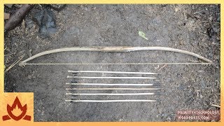 Primitive Technology Bow and Arrow [upl. by Korb161]