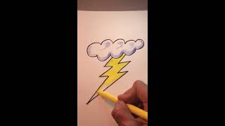 How To Draw A Lightning Bolt EASY Beginner [upl. by Cowie]