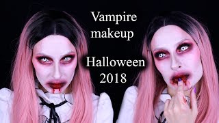 Образ на Halloween 2018 Макияж вампирши Vampire makeup [upl. by Enilrahc581]