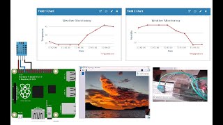 Sending DHT11 Data from Raspberry Pi to ThingsSpeak Cloud [upl. by Broeker961]