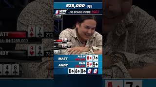 Matt’s All In Gamble – Will He Get Lucky on the River shorts [upl. by Melonie]