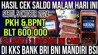 PKH HARI INIYES KEJUTAN CEK SALDO PKH BPNT TAHAP 5 DI KKS BANK HIMBARA SABTU MALAM 5 OKTOBER 2024 [upl. by Derfiniw]