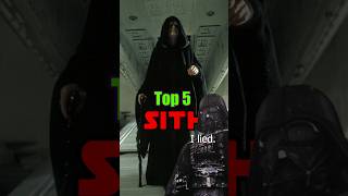 Top 5 SITH in Star Wars [upl. by Gisella983]