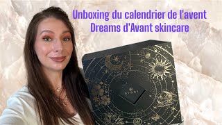 Unboxing du calendrier de l’Avent Dreams de la marque anglaise AVANT Skincare  une belle découverte [upl. by Lyontine]