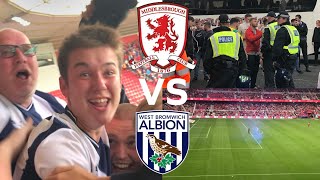 MIDDLESBROUGH VS WBA VLOG PYROS RIOTS LIMBS AS BAGGIES HOLD BORO [upl. by Melina]