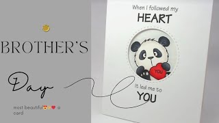 diy  brothers day cute handmade card [upl. by Lotsirk]