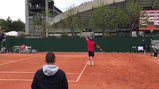 Steve Darcis first serve in super slow motion [upl. by Ibrek590]