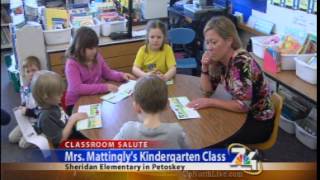 A Class Salute Visit to Sheridan Elementary in Petoskey and Mrs Mattinglys Class [upl. by Atilrak]