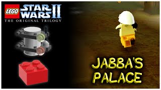 LEGO Star Wars II The Original Trilogy  JABBAS PALACE  Minikits amp Red Power Brick [upl. by Yrollam]