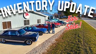 Inventory Update Lot Walk Around amp Shop Update 50 Classics Cars for sale [upl. by Eicrad]