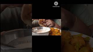 Eating GoBi aloo sabzi  dahi  Roti 😋 MUKBANG shortsviral shorts [upl. by Riane]