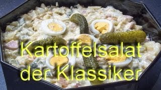 Kartoffelsalat der Klassiker mit Gurke Ei Fleischwurst und Apfel [upl. by Zandt]