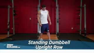 Standing Dumbbell Upright Row  Shoulder Exercise  Bodybuildingcom [upl. by Carree612]