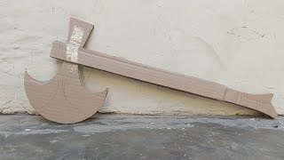 How to make cardboard axeEasy cardboard DIY [upl. by Anelrats]