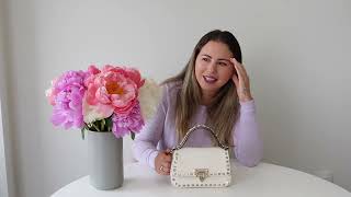 Valentino Small Rockstud Crossbody Bag  1 year Wear amp Tear review [upl. by Malinda]