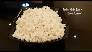 కొర్ర అన్నం  Korralu Foxtail Millet  Rice  How to Make Foxtail Millet Rice  Gluten Free [upl. by Grey]