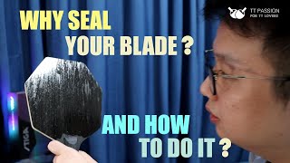 Why and How to Seal your Table Tennis Blade Demonstration with Stiga Cybershape [upl. by Ariaec]